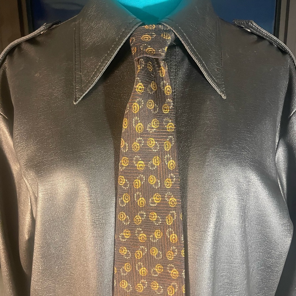 ERMENEGILDO ZEGNA Brown Gold Silk Tie